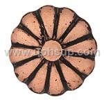 DN70014K Decorative Nails - Daisy Old Copper Lacquer Rolled, 7/16" diameter, 1/2" shank, 1,000 pcs. (PER BOX)