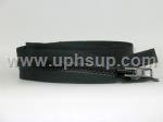 ZIP10B12 Zippers - Marine #10, Black Molded Plastic, 120" with double slide (EACH)