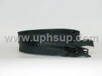 ZIP10B24 Zippers - Marine #10, Black Molded Plastic, 24" with double slide (EACH)