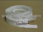 ZIP10W48 Zippers - Marine #10, White Molded Plastic, 48" with double slide (EACH)