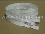 ZIP10W96 Zippers - Marine #10, White Molded Plastic, 96" with double slide (EACH)