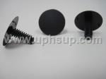 ATF2034 AUTO TRIM FASTENERS #2034 - 25 pcs. 3/16' hole size, 20mm head diameter, black nylon shield retainers