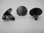 ATF1410 AUTO TRIM FASTENERS #1410 - 100 pcs., 1/4" hole size, 3/4" head diameter, black nylon shield retainer