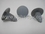 ATF1761 AUTO TRIM FASTENERS #1761 - 50 pcs., 1/4" 11/16" head diameter, grey nylon shield retainers