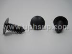 ATF10557 AUTO TRIM FASTENERS #10557 - 50 pcs., 9/32" hole size, black nylon retainer