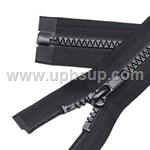 ZIP05BSS18 Zippers - Marine #5, Black Molded Plastic, 18" with single slide (EACH)
