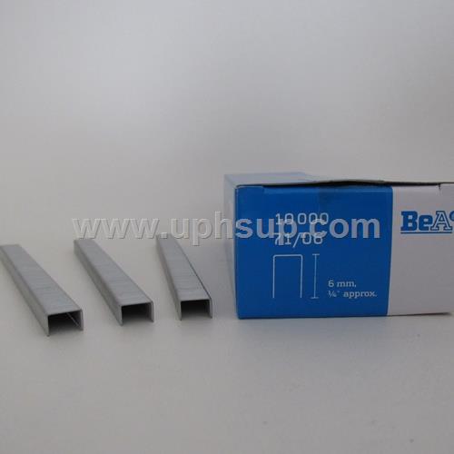 STBE7106 Staples - Galvanized BeA #7106 - 1/4", 10,000 pcs. (PER BOX)