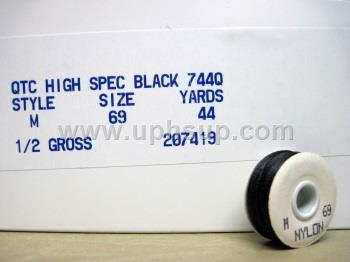 BON744MR Bobbins-M, #69-M Nylon, #744 Black, 1/2 gross-72 pcs. (PER BOX)