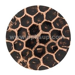 These honey comb old copper laquered rolled finish quality steel nails have a 1/2-inch long shank and a head diameter of 1/2-inch.