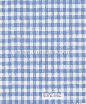 FBT500-23 Fleece-Backed Vinyl Tablecloth, Blue/White Gingham Check, 54" (PER YARD)