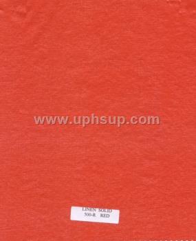 FBT500-R Fleece-Backed Vinyl Tablecloth, Linen Solid Red, 54" (PER YARD)