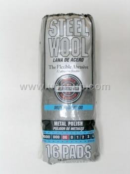 SWL00 Steel Wool Pads - #00, 16 pads (PER PACK)
