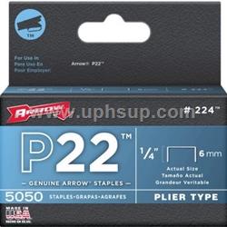 STP224 Staples - Arrow 224 Plier Type 1/4" (PER BOX)