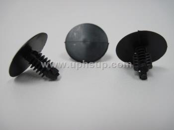 ATF1410 AUTO TRIM FASTENERS #1410 - 100 pcs., 1/4" hole size, 3/4" head diameter, black nylon shield retainer