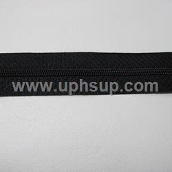 ZIP3N20BL10 Zippers - #3 Nylon, Black, 10 yds. with 10 black slides (PER ROLL)